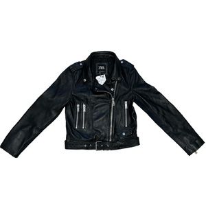 ZARA Black Real Leather Women’s Jacket